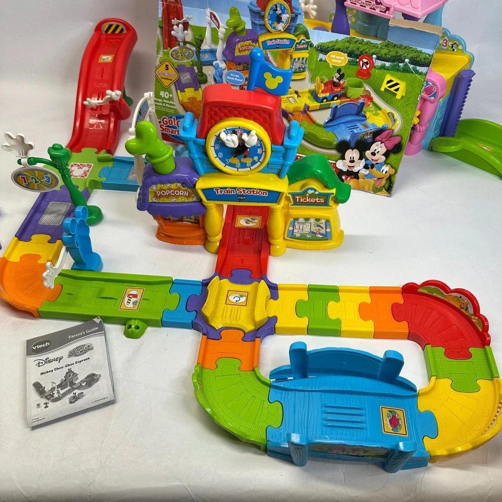 VTech Go Go Smart Wheels Disney Mickey Choo-Choo Express Minnie Ice Cream 9 Cars